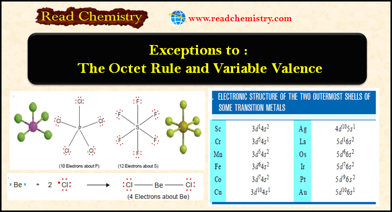 Exceptions To The Octet Rule And Variable Valence | Read Chemistry