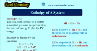 Enthalpy of A System