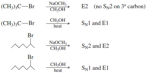 Predicting the mechanisms: SN1 SN2 E1 E2 reactions