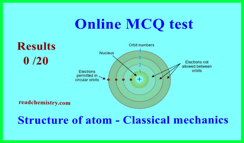 Structure of atom - Classical mechanics - Online MCQ test