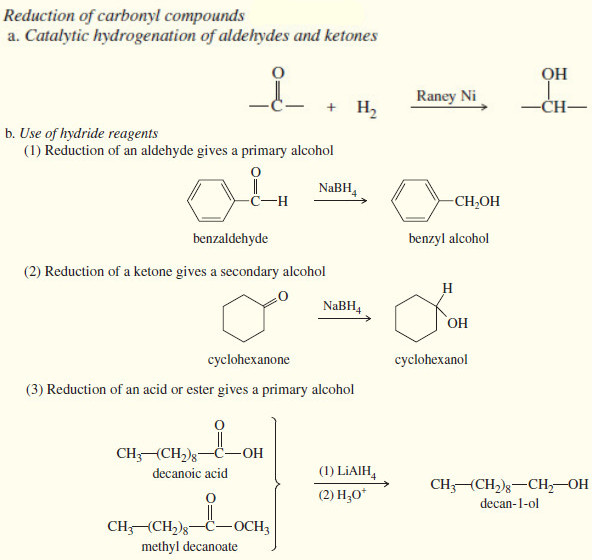 Reduction Of The Carbonyl Group : Synthesis Of Alcohols | Read Chemistry