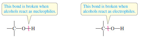 Alcohols as Nucleophiles and Electrophiles