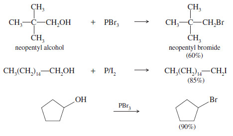 Reaction of Alcohols with Phosphorus Halides