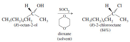 Reactions of Alcohols with Thionyl Chloride