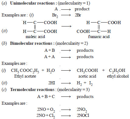 Molecularity of a reaction