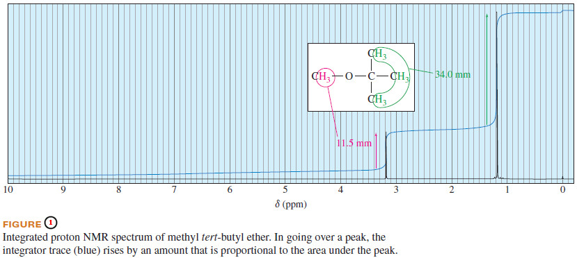 Areas of the Peaks in NMR Spectroscopy