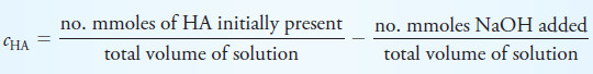 The Composition of Solutions During acid/Base Titration