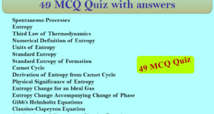 Second Law of Thermodynamics: MCQ Quiz with answers