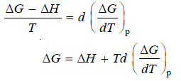 Gibbs Helmholtz Equations