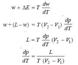 Clausius-Clapeyron equation – Derivation with Applications