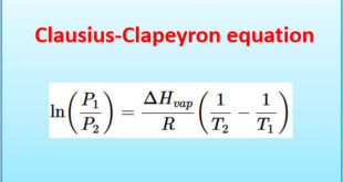 Clausius-Clapeyron equation – Derivation with Applications