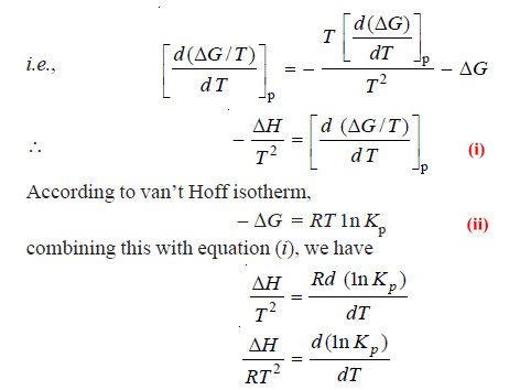 Van’t Hoff isotherm - Van’t Hoff Isochore