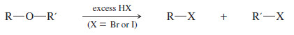 Cleavage of Ethers by HBr and HI