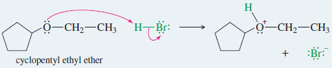 Cleavage of Ethers by HBr and HI